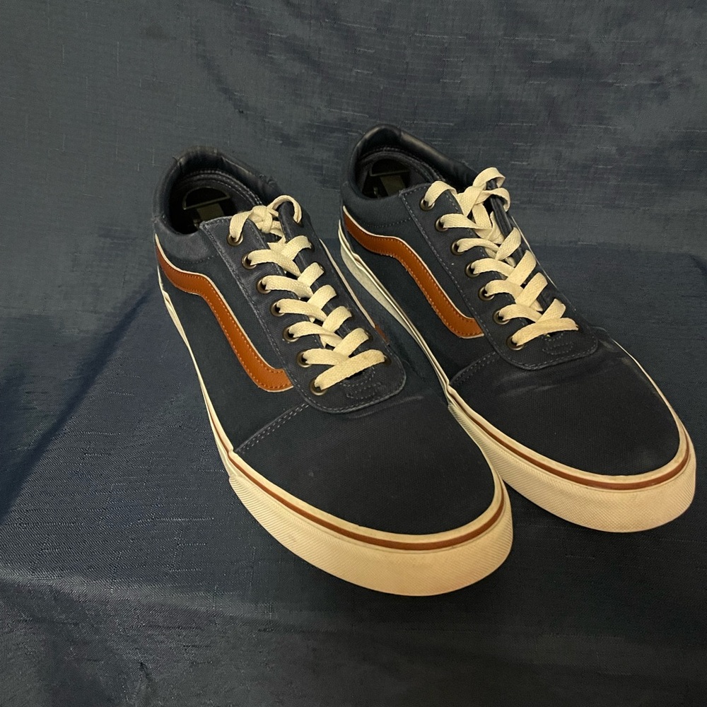 Vans Blue and Brown Old Skool Sneakers